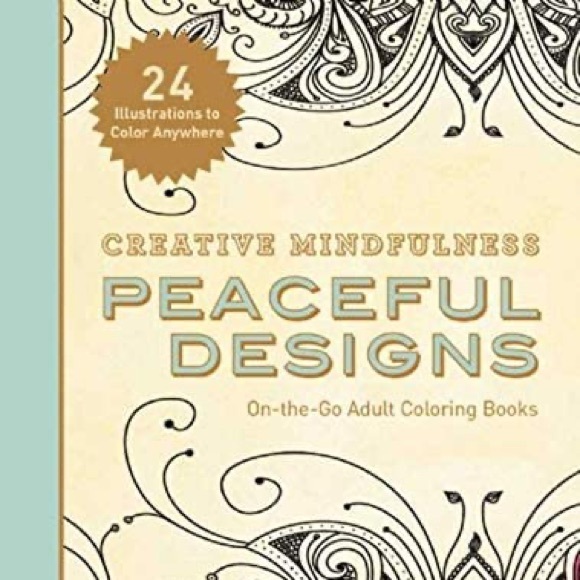 💚3/20$5/25💚Creative Mindfulness:Peaceful Designs On the go Adult Coloring Book - Picture 4 of 5